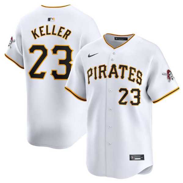 Men%27s Pittsburgh Pirates #23 Mitch Keller White Home Limited Baseball Stitched Jersey Dzhi